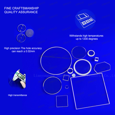 jakość  Customized Square Fused Silica Quartz Glass Plate Clear Quartz Glass Substrate For High Temperature fabryka