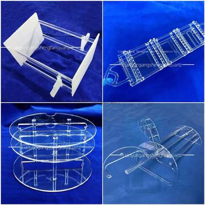 jakość  High Purity SIO2>99.99% Quartz Glass Boat with Good Electrical Insulation and High Transmittance >92% for Semiconductor Applications fabryka