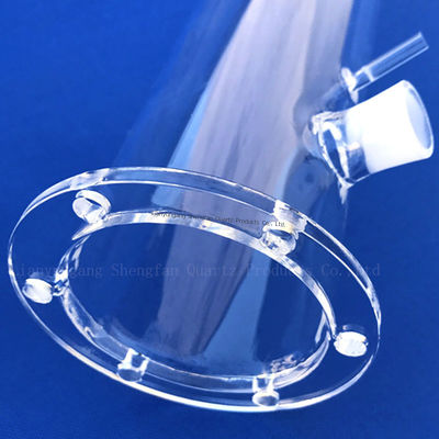 jakość  Customized High temperature resistant 1200 high purity 99.99% Quartz flange Tube fabryka