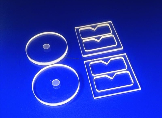 jakość  Polished Surface Fused Silica Glass , Silica Glass Plate Transparant glass milling visible light transmittance fabryka