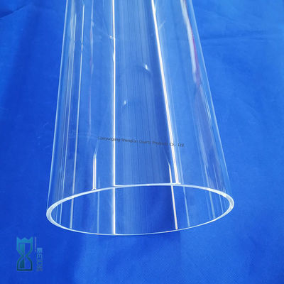 Fabryka niestandardowa duża średnica kwarcowa szklana rura wysokiej temperatury i odporna na korozję do zastosowań przemysłowych