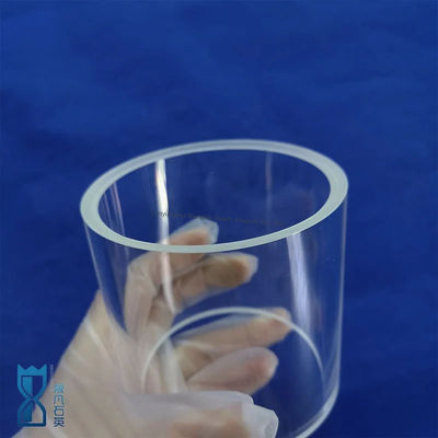 Wysokiej czystości SiO2 99,99% kwarcowa szklana rura o temperaturze 1180°C i temperaturze 1100°C dla zastosowań przemysłowych