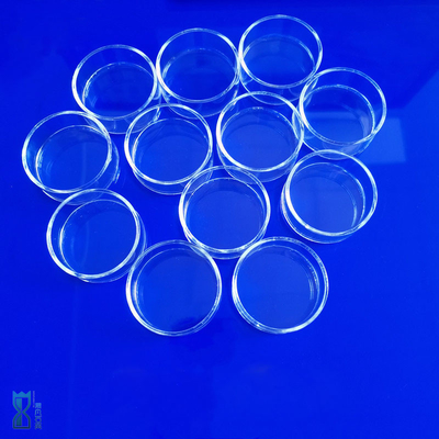 Fabryka niestandardowe laboratorium okrągłe przezroczyste odporne na korozję szkło kwarcowe Petri