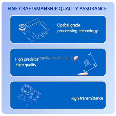 Przejrzystość szkła kwarcowego o wysokiej przepuszczalności światła, odporności na wysokie temperatury i odporności na korozję do zastosowań technicznych