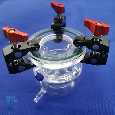 Zindywidualizowany, odporny na korozję, bardzo przejrzysty, podwójny reaktor kwarcowy do szkła laboratoryjnego
