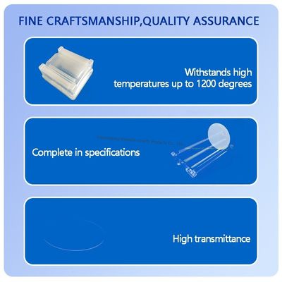 Wysoka przezroczystość 99,99% czystości płyta ze szkła kwarcowego o temperaturze pracy 1100℃