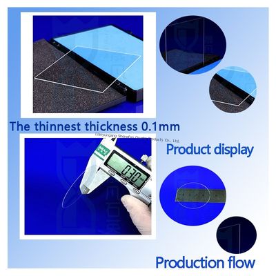 High Temperature Resistance (1150℃) High Purity (SIO2>99.99%) Customizable Size (0.5-100mm) Quartz Glass Plate for Semiconductor and Optical Applications