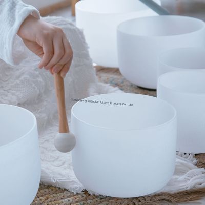 7 Chakra Balance Quartz Singing Bowl z 12 nutami muzycznymi i wysoką odpornością na temperaturę do medytacji