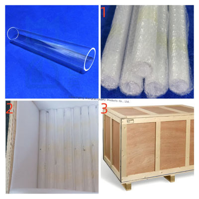 High Purity High-emperature Resistant 1100℃ CVD Furnace Fused Quartz Glass Tube