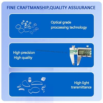 Dostosowywalny rozmiar Wysokiej temperatury odporność na korozję odporność na korozję płytka szklana kwarcowa stopiona płytka szklana optyczna