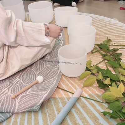 Zestaw kryształowych mis dźwiękowych z możliwością personalizacji od 6 do 12 cali z darmowymi pałeczkami i O-ringami do uzdrawiania czakr