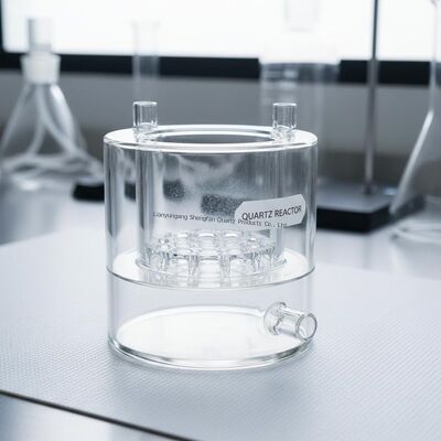 Zindywidualizowany, odporny na korozję, bardzo przejrzysty, podwójny reaktor kwarcowy do szkła laboratoryjnego