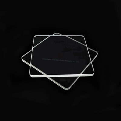 Custom High Temperature Resistant Fused Silica  Square Quartz Glass Sheet Round Quartz Disc