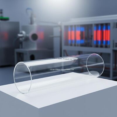 Niestandardowa rura ze szkła kwarcowego o wysokiej czystości SiO2>99,99% OD 100-1000mm do pieca z temperaturą roboczą 1250°C