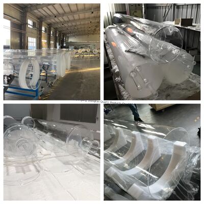 Ochrona UV Wysoka czystość SiO2>99,99% Przejrzysty kwarcowy rurek szklany o przepuszczalności światła >92%