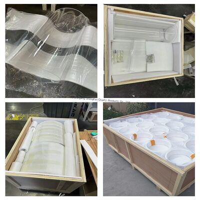 Dobra izolacja elektryczna wysoka odporność na ciepło kwarcowa szklana rurka o wysokiej przepuszczalności światła do zastosowań półprzewodnikowych