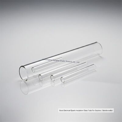 Dobra izolacja elektryczna wysoka odporność na ciepło kwarcowa szklana rurka o wysokiej przepuszczalności światła do zastosowań półprzewodnikowych