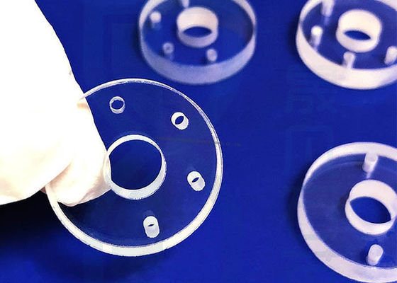 Wysokiej precyzji JGS1 JGS2 JGS3 Płytka szklana kwarcowa Szklana płytka kwarcowa CNC Proces cięcia według rozmiaru Złoty dysk szklany kwarcowy