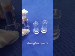 Probówka z czystego kwarcu, odporna na alkalia, przezroczysta, szlifowana, usta do laboratorium