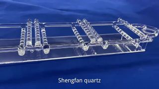 Wysokiej precyzji, kwasoodporny przezroczysty uchwyt na łódkę kwarcową Półprzewodnikowe łódki kwarcowe